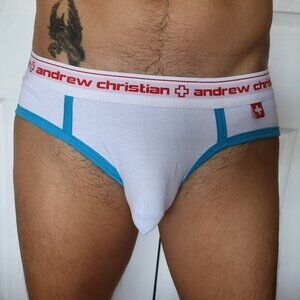 Andrew Christian Vintage Briefs Medium White NEW